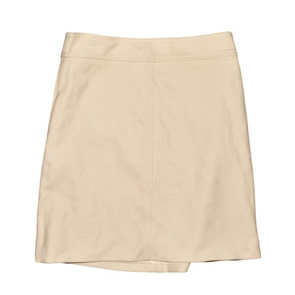 J.CREW‎ $148 Ivory Princess Mini Skirt Double-Serge Wool Lined Size 2 - Picture 1 of 3